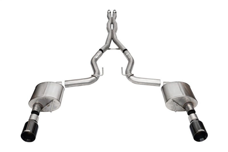 Ford Mustang Performance Exhaust - CORSA Performance - Xtreme Cat Back, Dual Rear Exit - Black - `24-`27